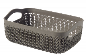 Лоток пластиковый для мелочей Knit A6 1,3л коричневато-серый CURVER 234672 Лоток пластиковый для мелочей Knit A6 1,3л коричневато-серый CURVER 234672