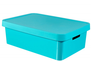 Ящик для хранения Infinity 30л с крышкой бирюзовый CURVER 233999 Ящик для хранения Infinity 30л с крышкой бирюзовый CURVER 233999