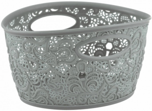 Корзина для хранения Victoria mini 2,7л овальная серый CURVER 226557 Корзина для хранения Victoria mini 2,7л овальная серый CURVER 226557