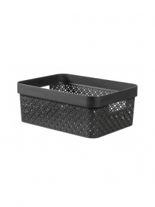 Корзина для хранения CURVER Terazzo 11л 246078 цвет черный Корзина для хранения CURVER Terazzo 11л 246078 цвет черный