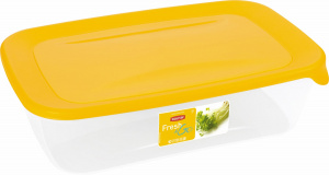 Контейнер для СВЧ прямоугольный Fresh&Go 2л жёлтый, прозрачный CURVER 182300