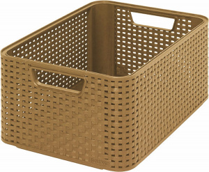 Ящик корзина для хранения Style Rattan M 18л светло-коричневый CURVER 208607 Ящик корзина для хранения Style Rattan M 18л светло-коричневый CURVER 208607