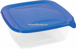 Контейнер для СВЧ квадратный Fresh&Go 0,8л синий, прозрачный CURVER 182263Р