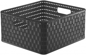 Ящик корзина для хранения Country 14л антрацит ROTHO 1116808853 Ящик корзина для хранения Country 14л антрацит ROTHO 1116808853