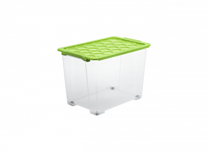 Ящик для хранения Evo Safe 65л на колесах прозрачный, зеленый ROTHO 1008205519 Ящик для хранения Evo Safe 65л на колесах прозрачный, зеленый ROTHO 1008205519