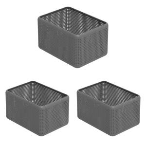 Корзина для хранения MADEI 13л ROTHO 10157 антрацит 3шт