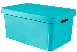Ящик для хранения Infinity 45л с крышкой бирюзовый CURVER 233940 Ящик для хранения Infinity 45л с крышкой бирюзовый CURVER 233940