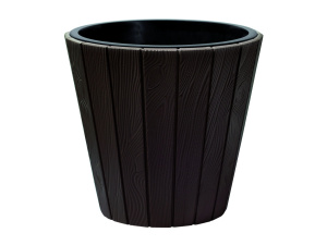 Кашпо WOODE d=34,8см h=32,5см v=11/21л DBWO350 коричневый