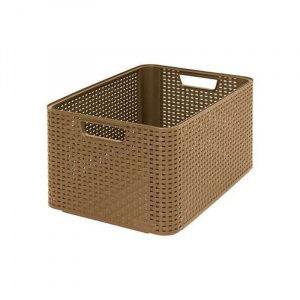 Ящик корзина для хранения Style Rattan L 30л светло-коричневый CURVER 208615 Ящик корзина для хранения Style Rattan L 30л светло-коричневый CURVER 208615