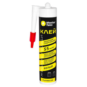Клей акриловый MasterTeks PM ЖГ 55 кг/м2 суперсильный 528гр белый 9781738