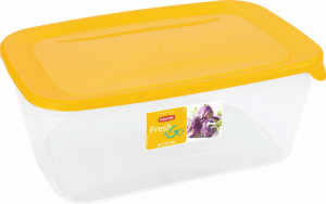 Контейнер для СВЧ прямоугольный Fresh&Go 3л жёлтый, прозрачный CURVER 182306Р