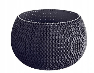 Кашпо SPLOFY BOWL d29см h19см 3.9л с подвесами антрацит DKSP290WS--S433
