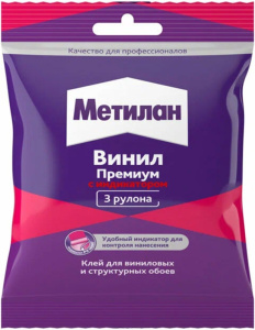 Клей для виниловых обоев Meтилан Премиум 100гр с индикатором