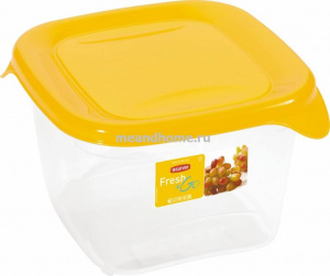 Контейнер для СВЧ квадратный Fresh&Go 1,2л жёлтый, прозрачный CURVER 182276Р