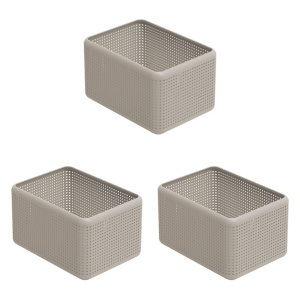 Корзина для хранения MADEI 13л ROTHO 10157 бежевый 3шт