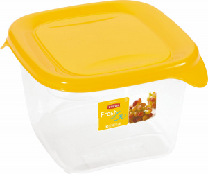 Контейнер для СВЧ квадратный Fresh&Go 1,2л жёлтый, прозрачный CURVER 182276